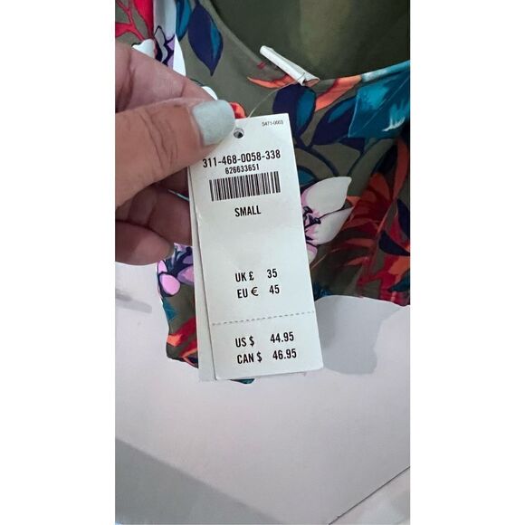 Hollister Women's One-Piece Multicolor Floral Gray Swimsuit Size S NWT - Picture 11 of 13